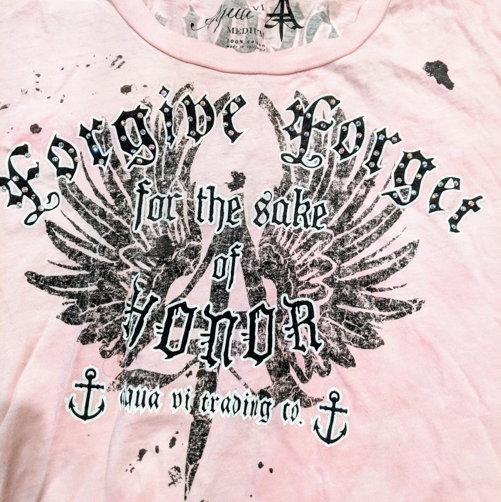 Pink tie dye tshirt Aqua brand